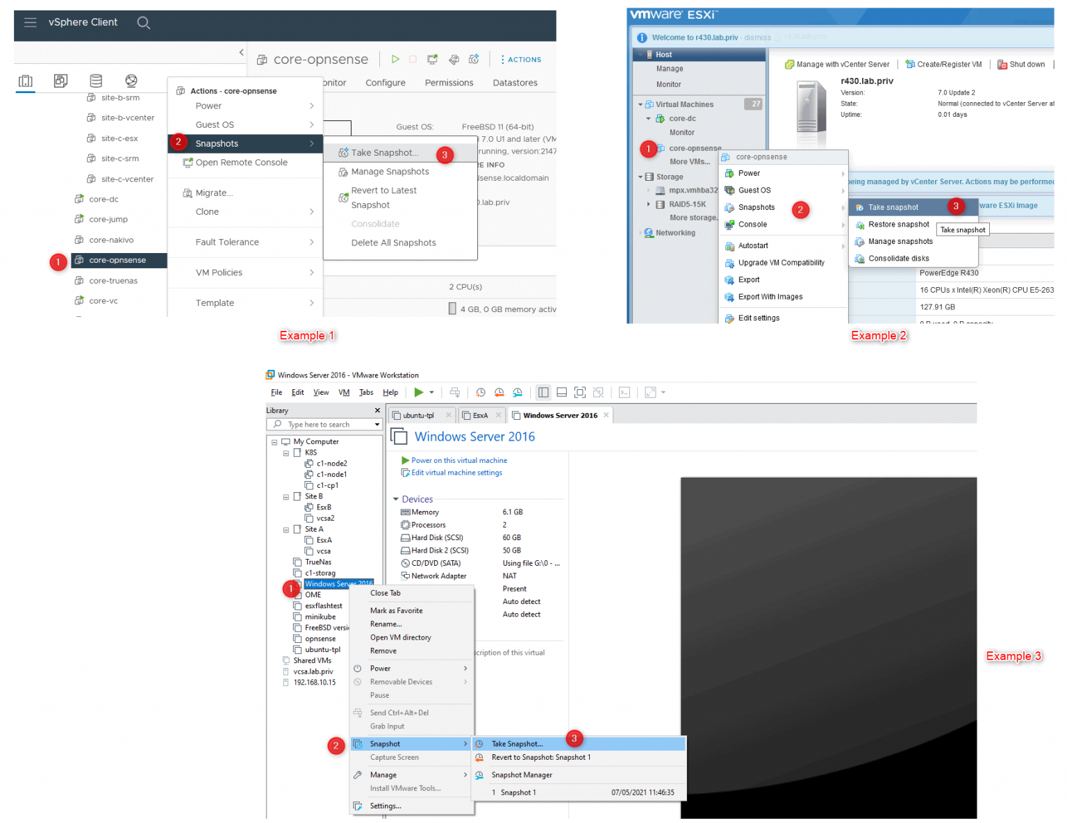 How VMware snapshots work in vSphere and how to use them