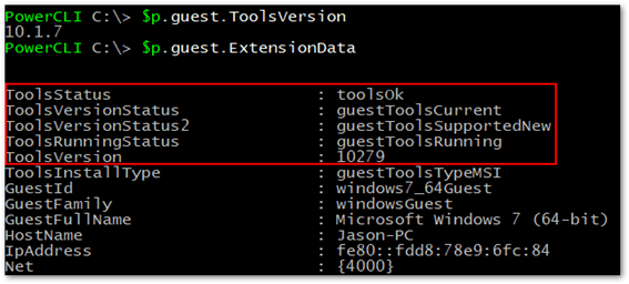 Using PowerCLI to query the state of VMtools on VMs