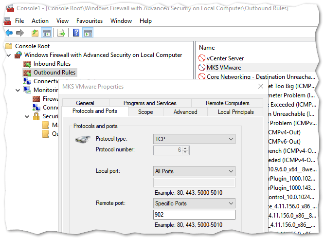 Managing Microsoft Windows firewall rules