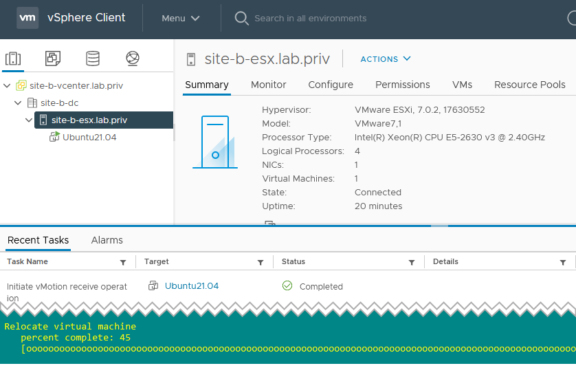 You can initiate a cross vCenter vMotion operation with PowerCLI