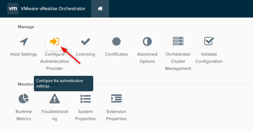 Configure Authentication Provider